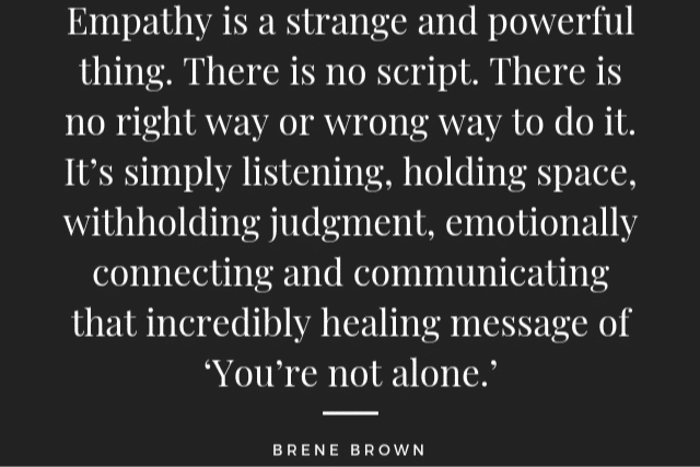 empathy quote from Brene Brown