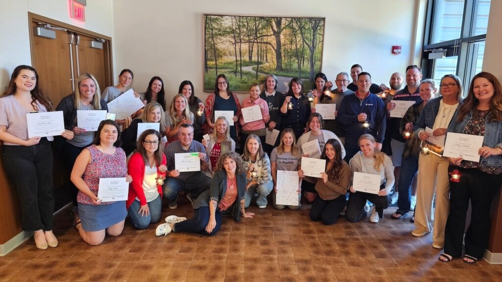 Photo of Courage is Built Here full training group with Justine Froelker