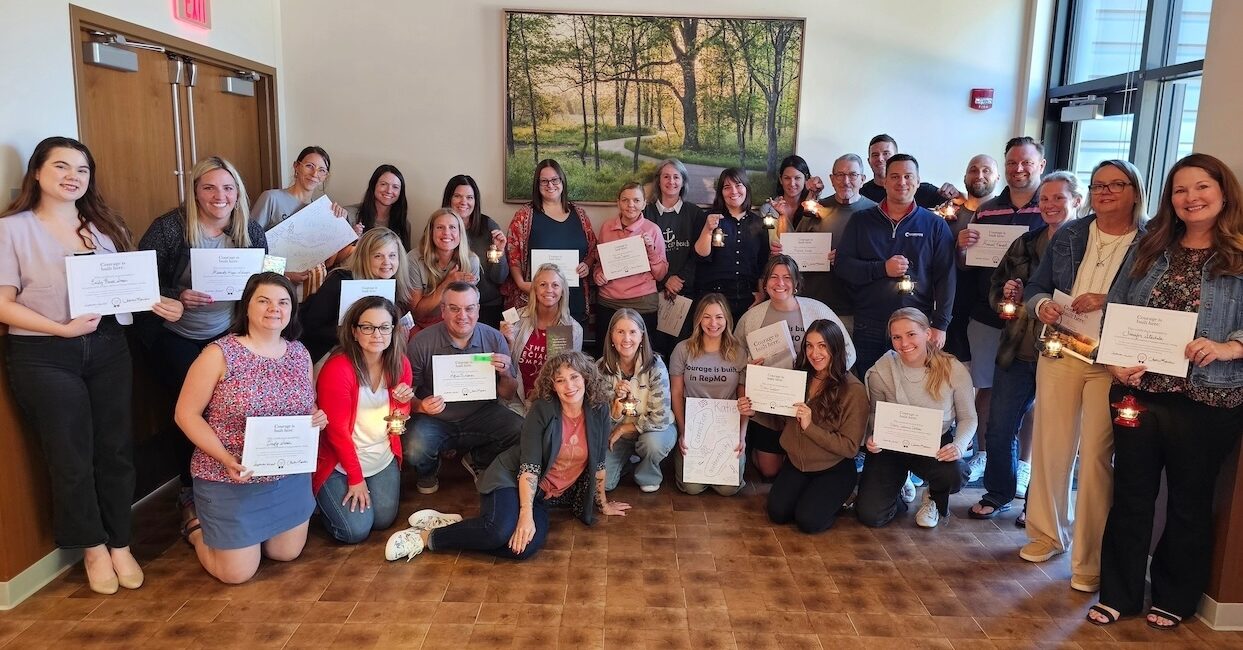 Photo of Courage is Built Here full training group with Justine Froelker