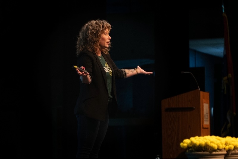 Justine Froelker Courage is Built Here keynote speaker
