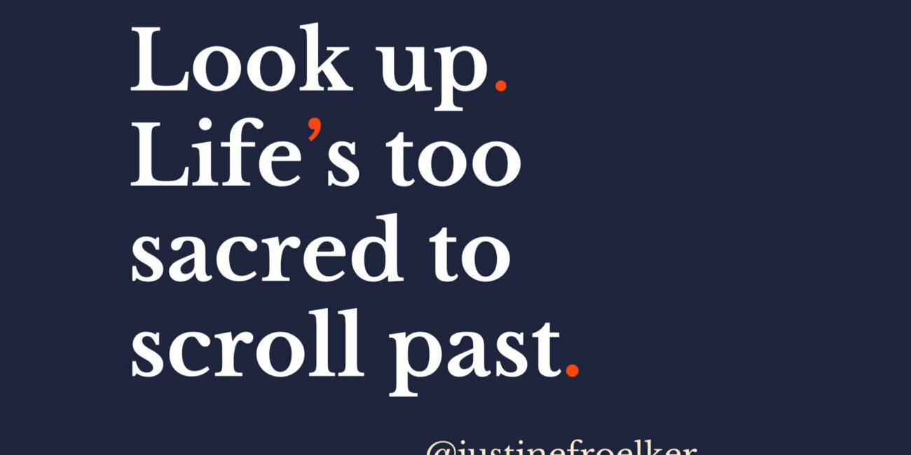 Justine Froelker keynote speaker graphic and quote