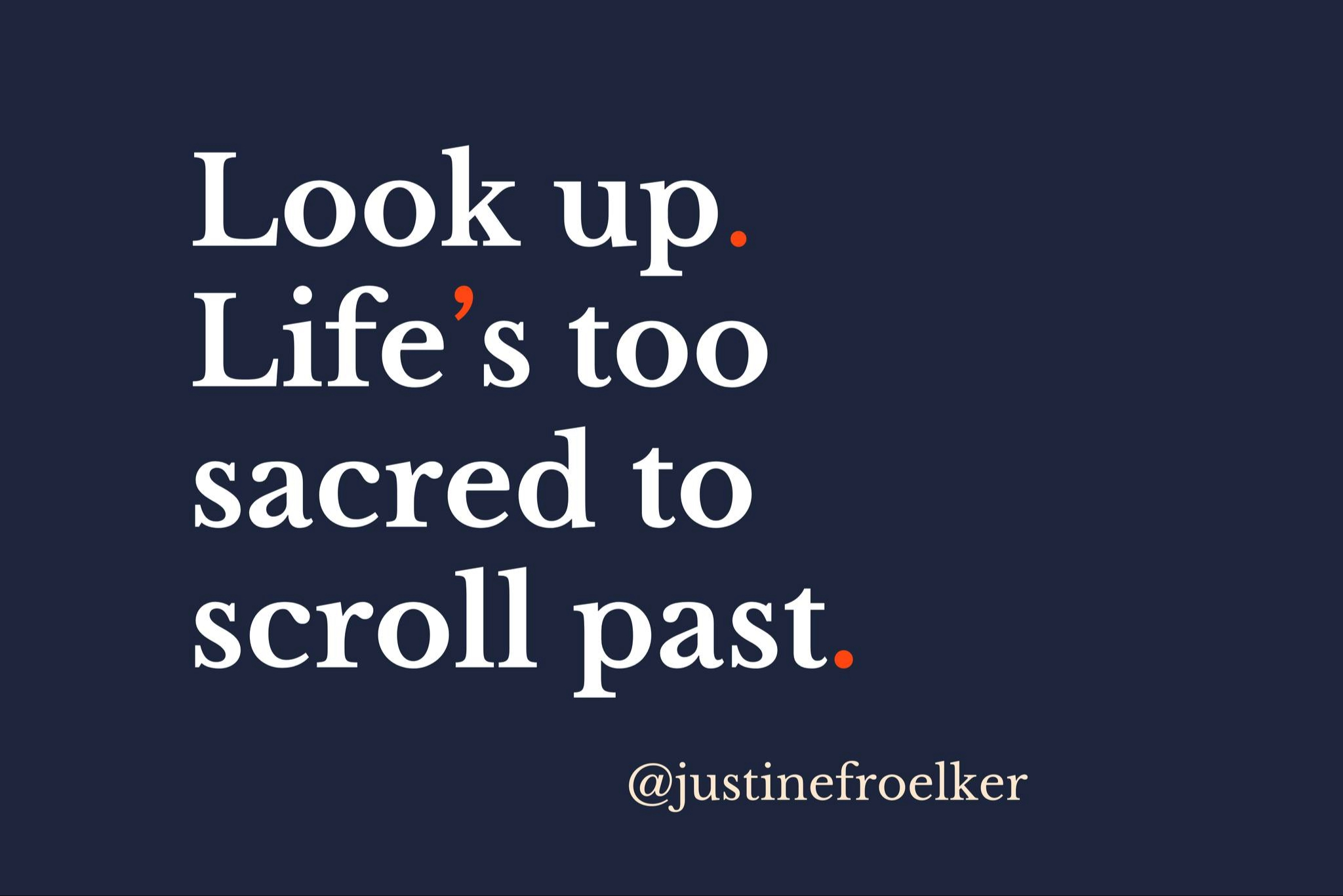 Justine Froelker keynote speaker graphic and quote