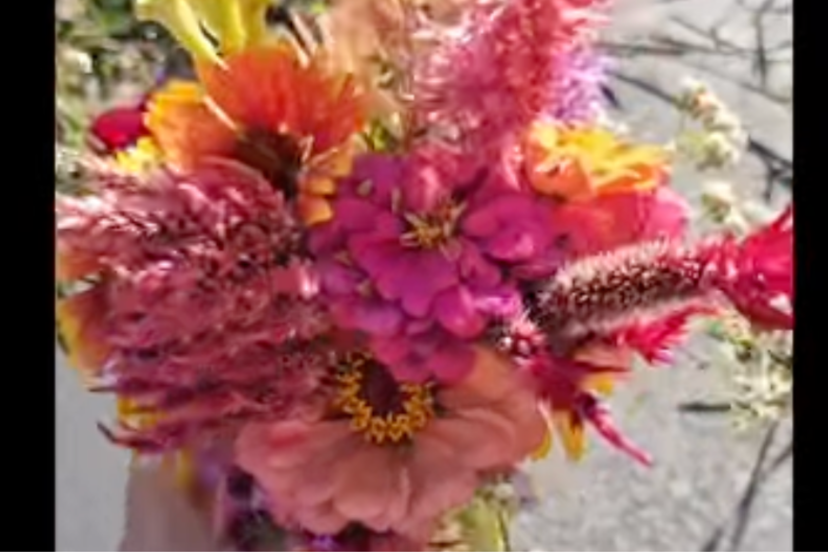 still of wildflower bouquet video