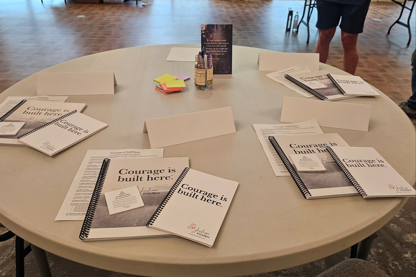 Training supplies and workbook for full training